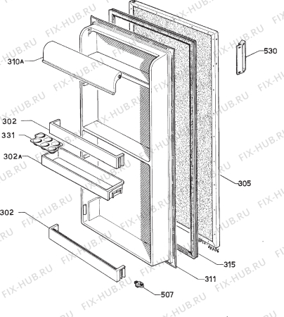 Взрыв-схема стиральной машины Zanussi Z20G - Схема узла Door 003